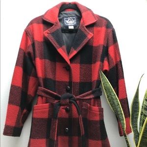 Vintage Woolrich Buffalo Check Plaid Coat